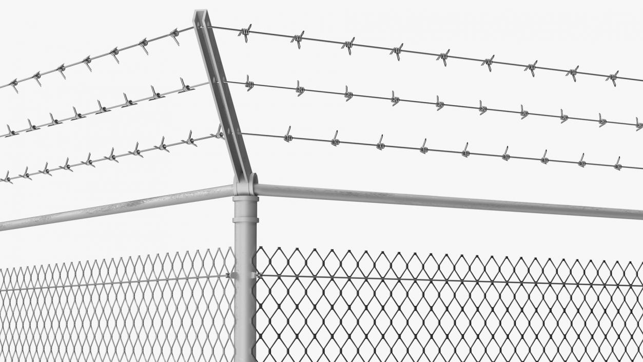 3D Barbed Wire Mesh Fence Sections