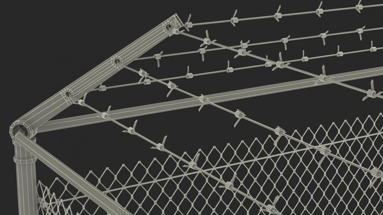 3D Barbed Wire Mesh Fence Sections