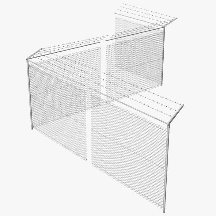 3D Barbed Wire Mesh Fence Sections