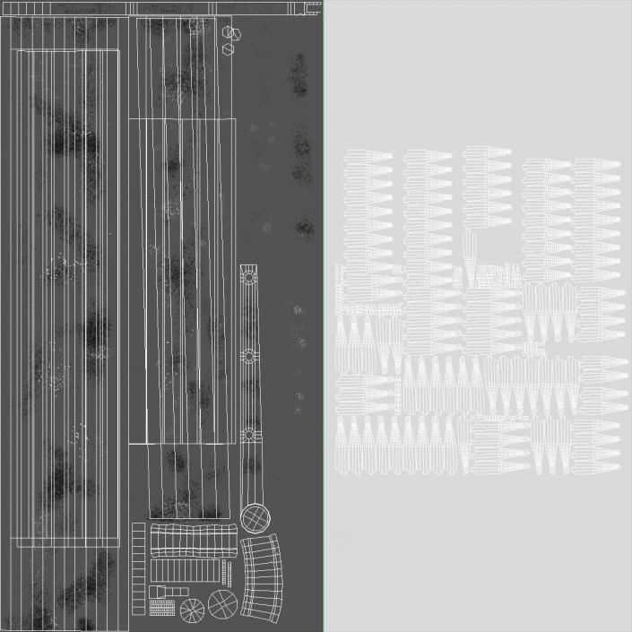 3D Barbed Wire Mesh Fence Sections