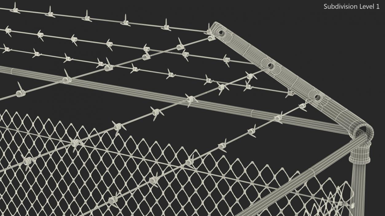 3D Barbed Wire Mesh Fence Sections