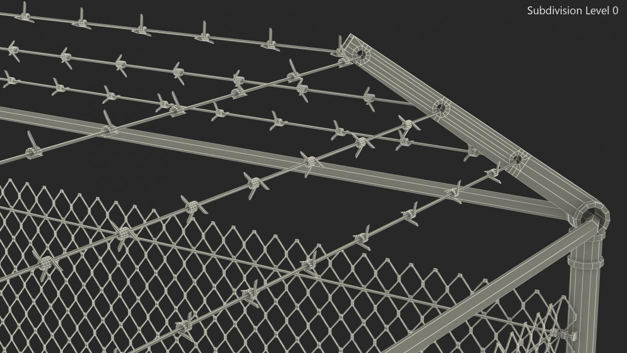 3D Barbed Wire Mesh Fence Sections