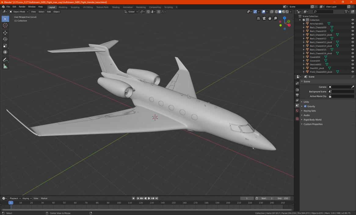 Gulfstream G400 Flight 3D