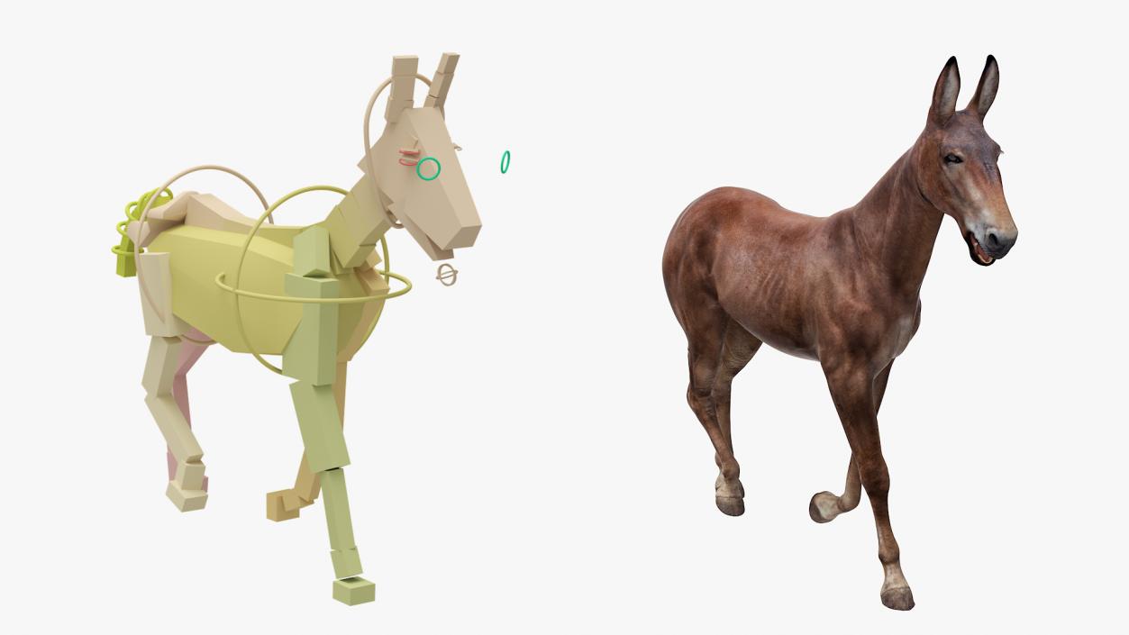 3D Mule Dark Rigged