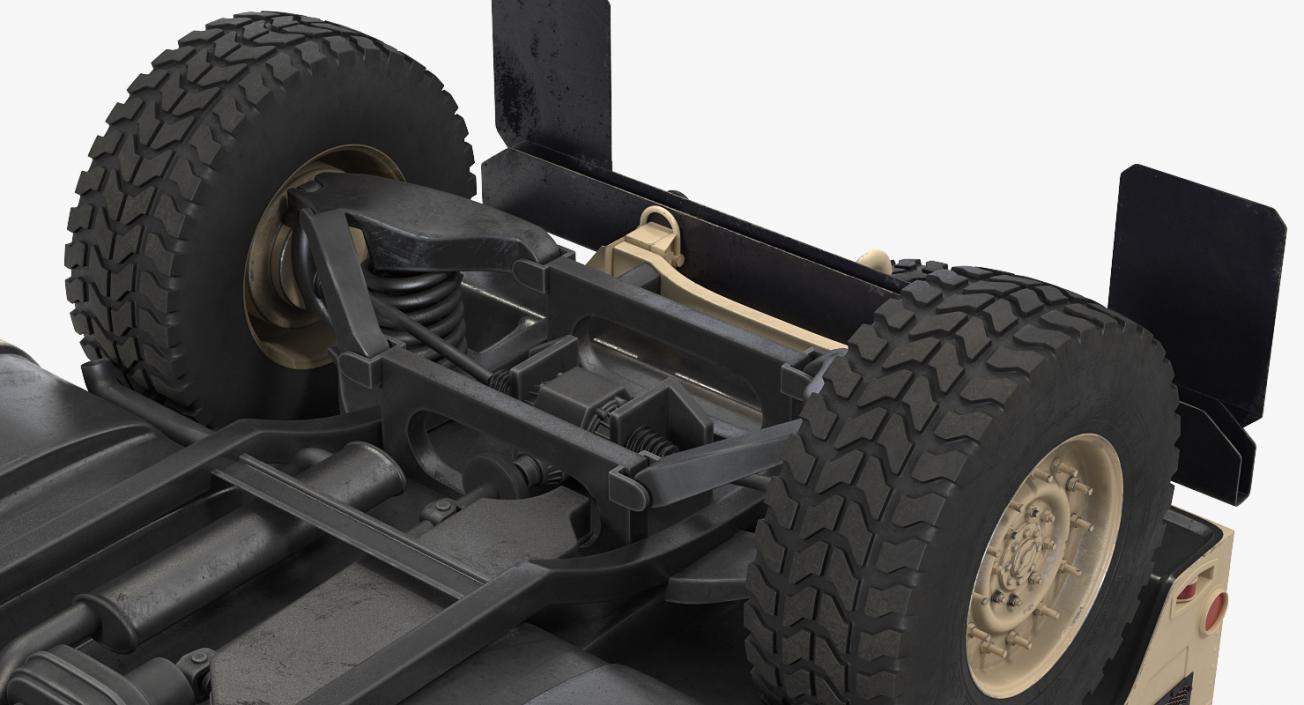 3D model Humvee M1151 Simple Interior Desert