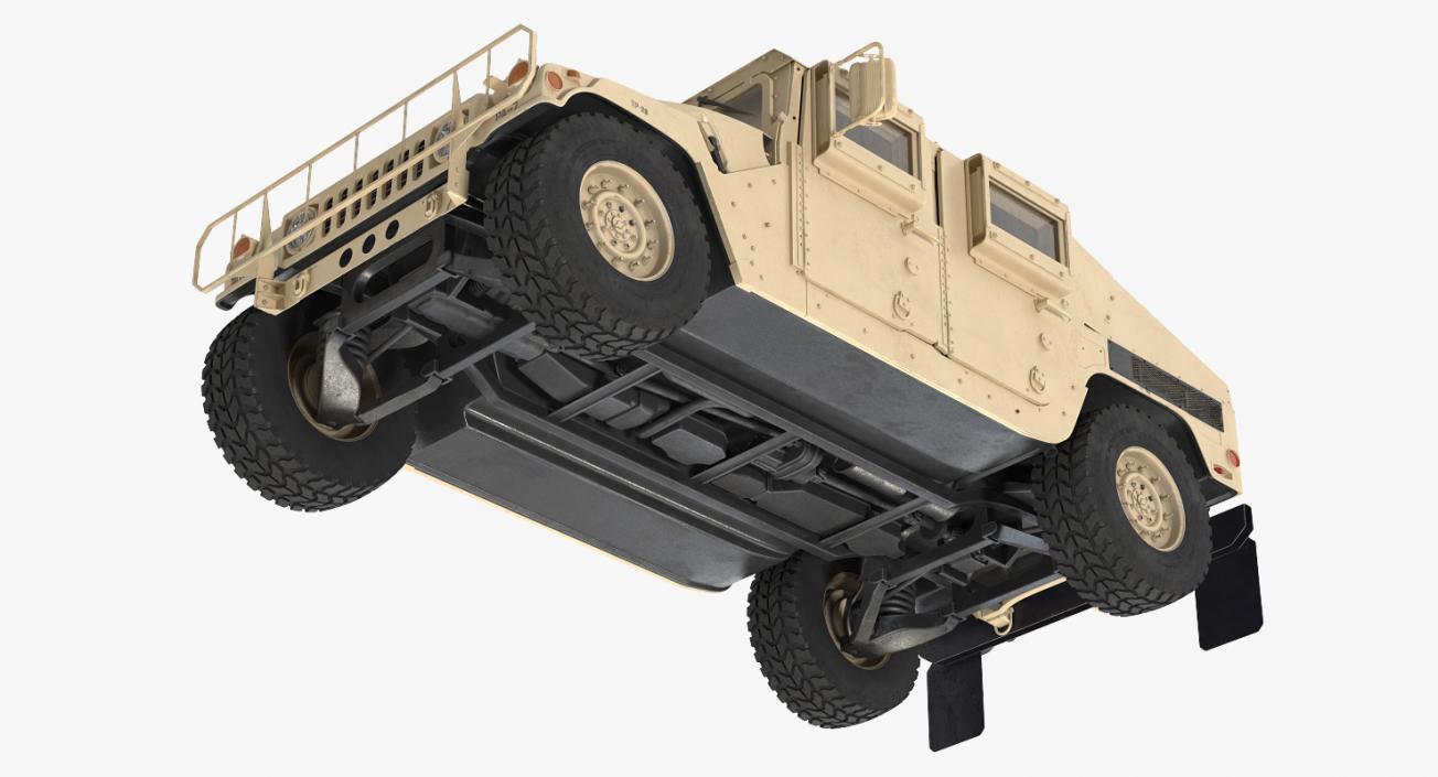 3D model Humvee M1151 Simple Interior Desert