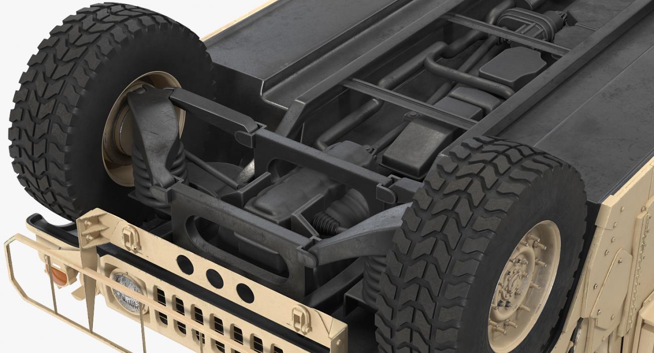 3D model Humvee M1151 Simple Interior Desert