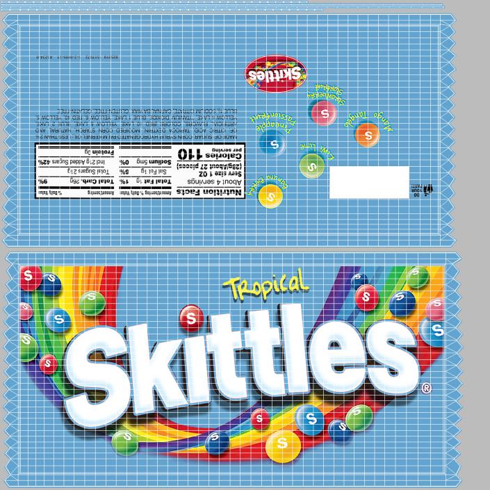 3D model Tropical Skittles Package