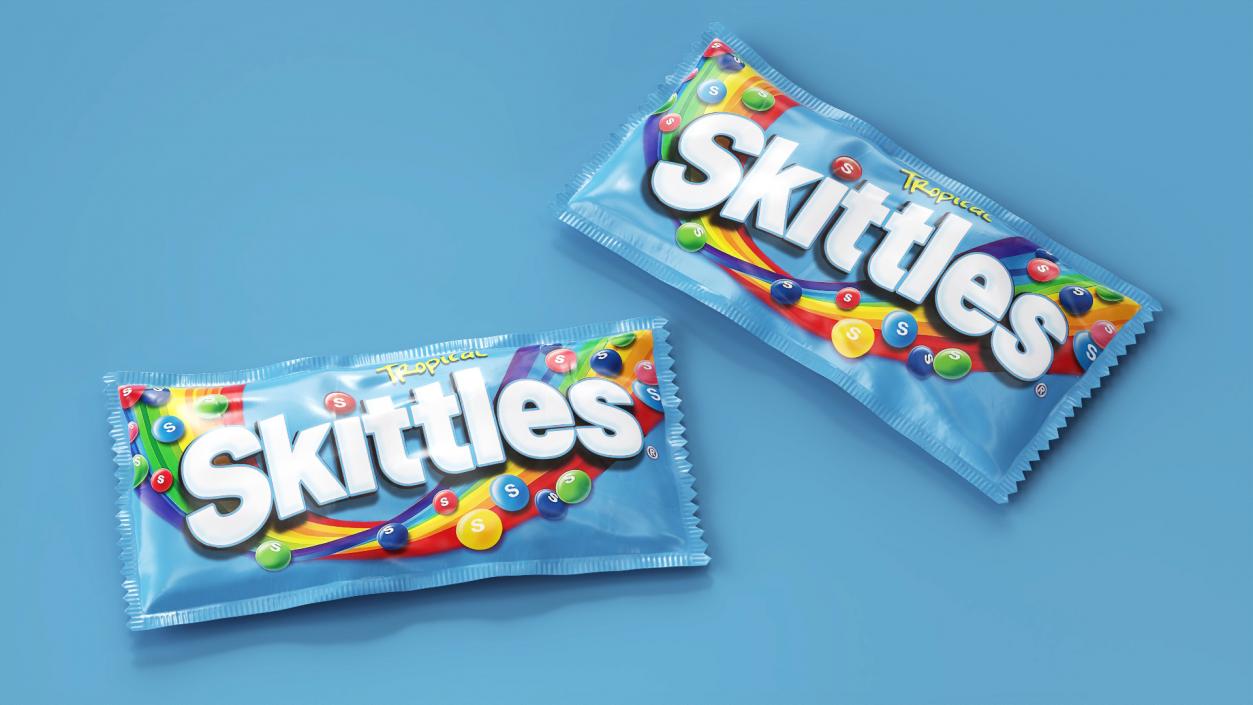 3D model Tropical Skittles Package