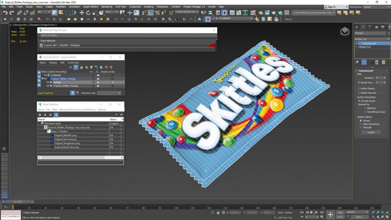 3D model Tropical Skittles Package