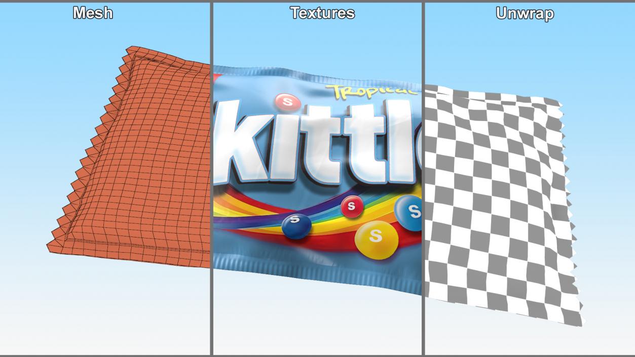 3D model Tropical Skittles Package