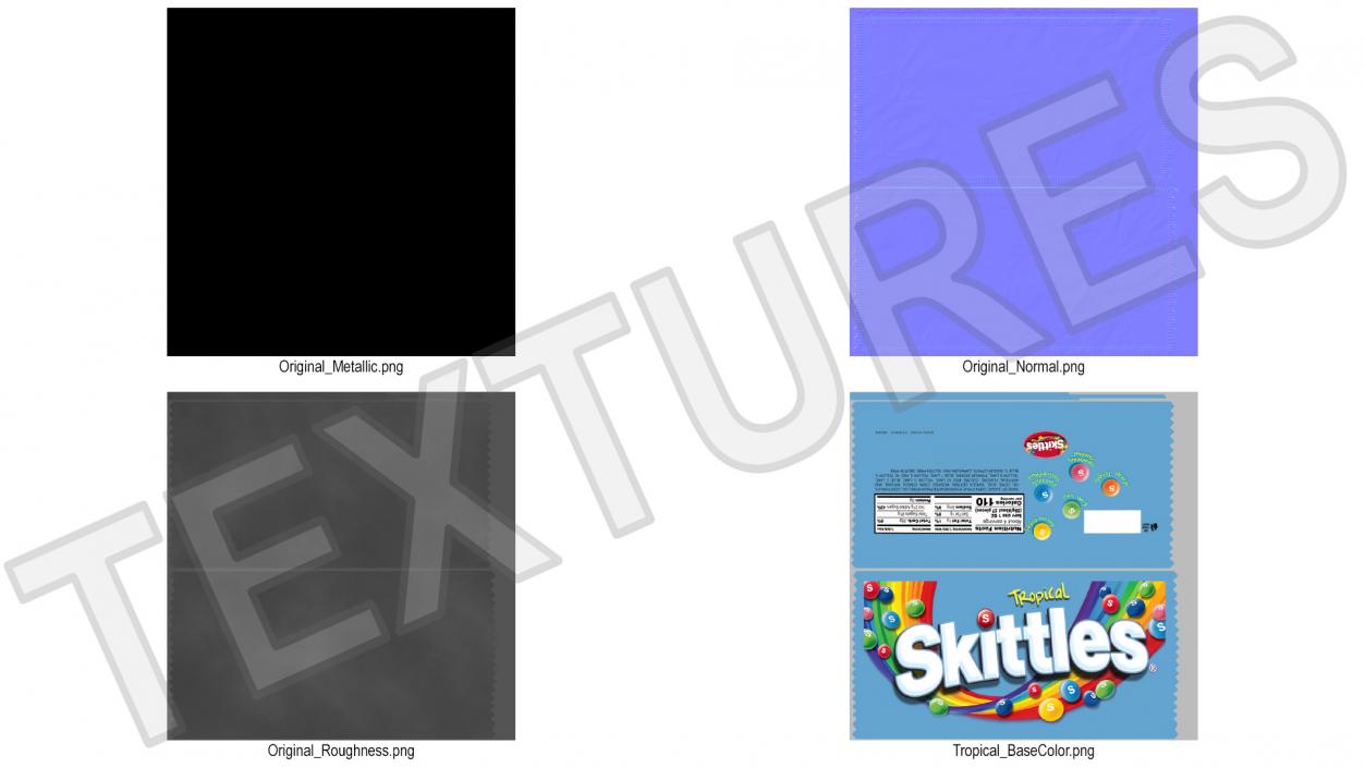 3D model Tropical Skittles Package