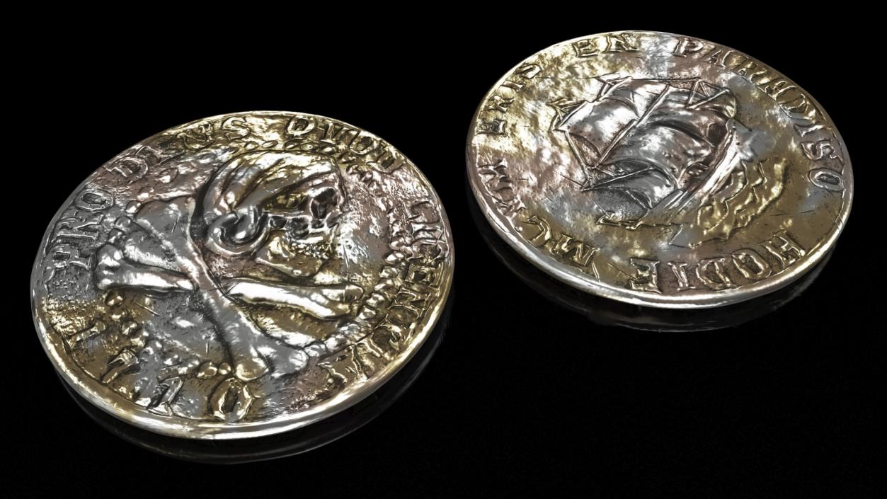 3D Treasure Pirate Coin Alloy