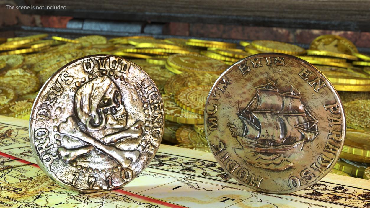 3D Treasure Pirate Coin Alloy