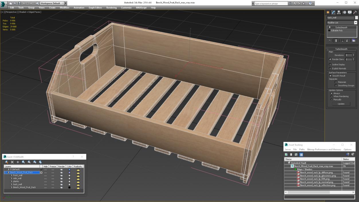 3D Beech Wood Fruit Rack