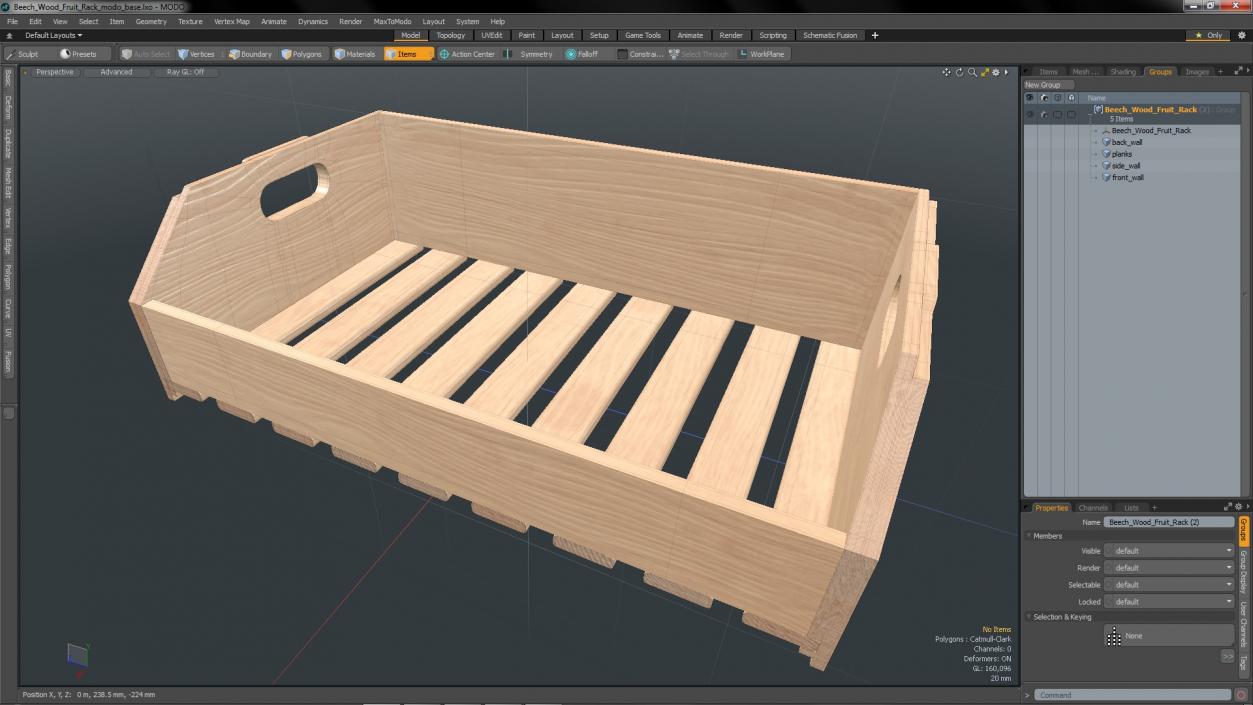 3D Beech Wood Fruit Rack