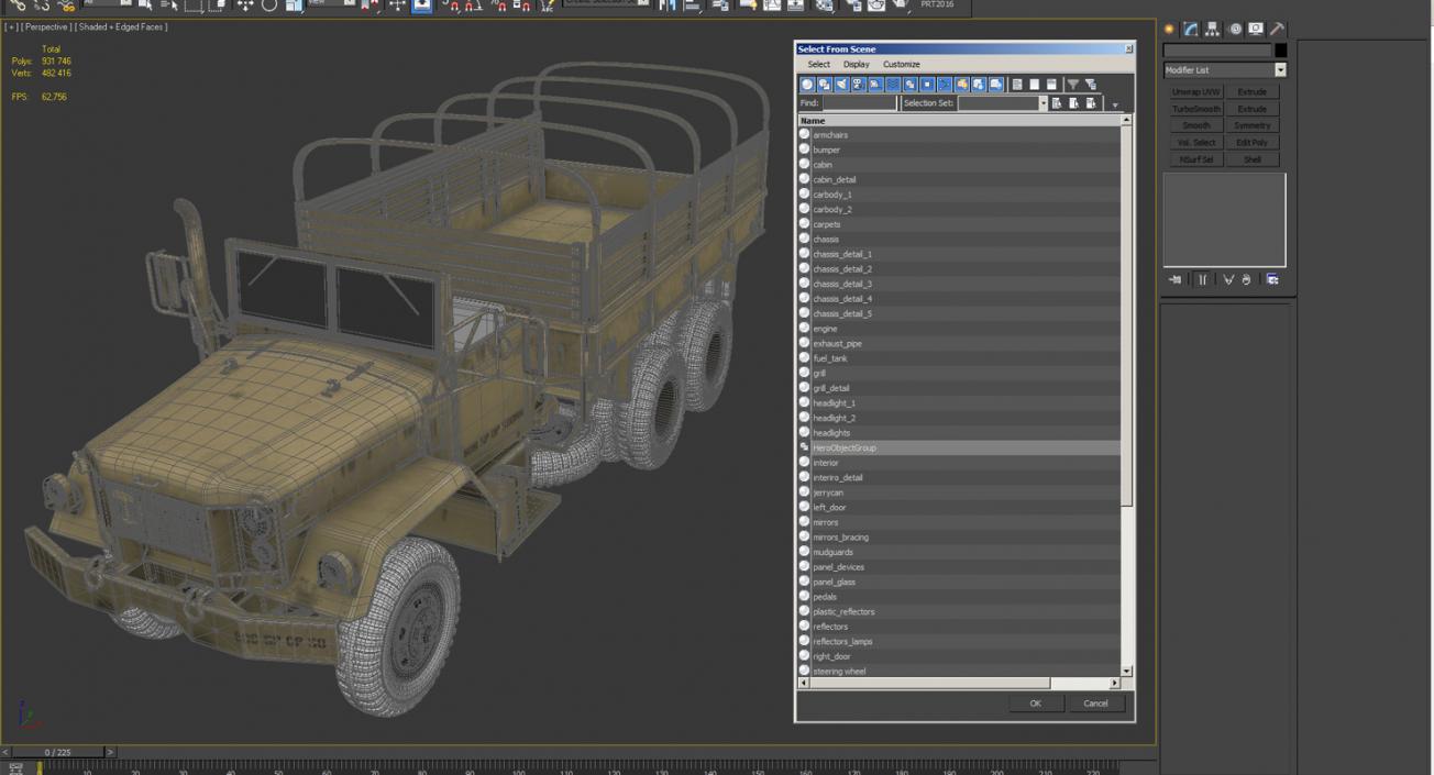 Cargo Truck M35 Desert 3D