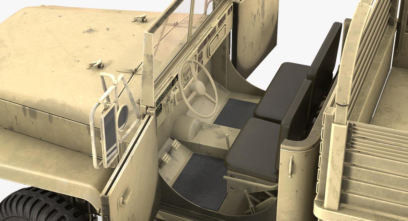 Cargo Truck M35 Desert 3D