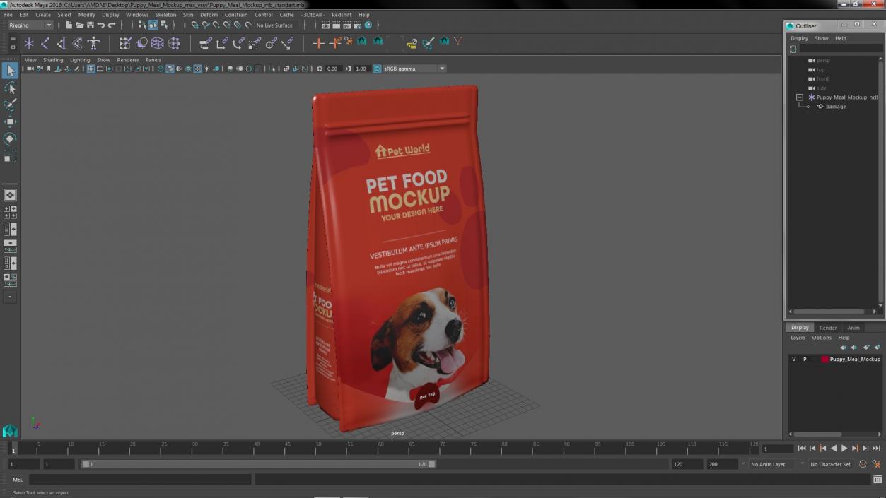 Puppy Meal Mockup 3D