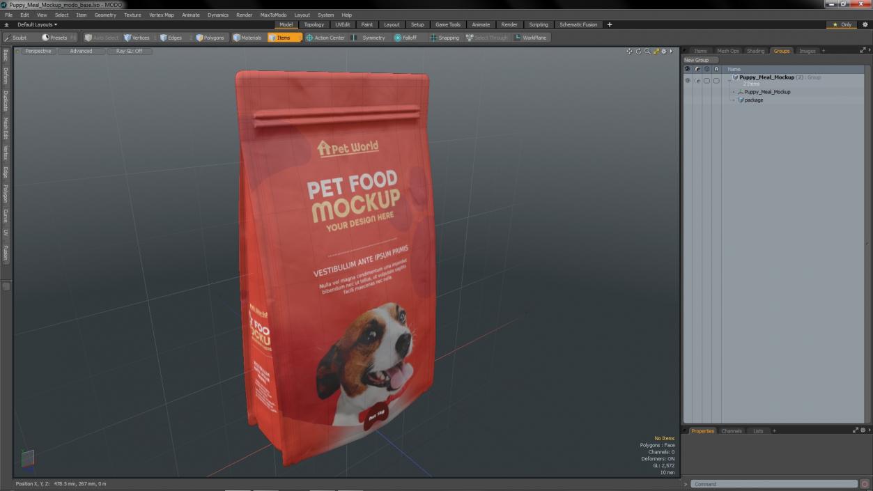 Puppy Meal Mockup 3D