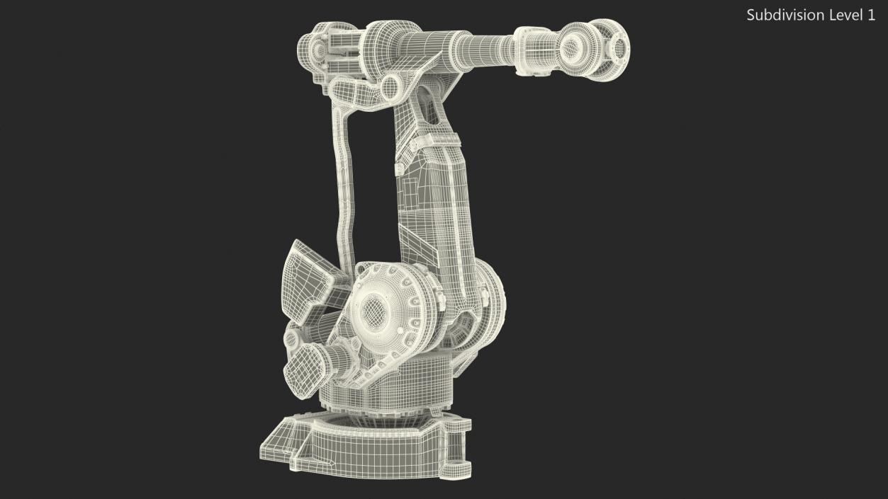 3D ABB IRB 4400 Industrial Robot Rigged