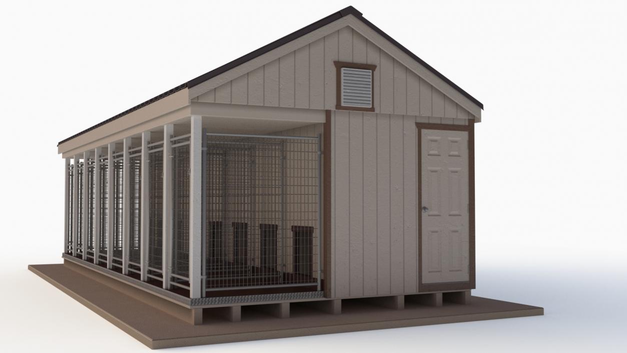 Outdoor Dog Kennels For 8-Box 3D model