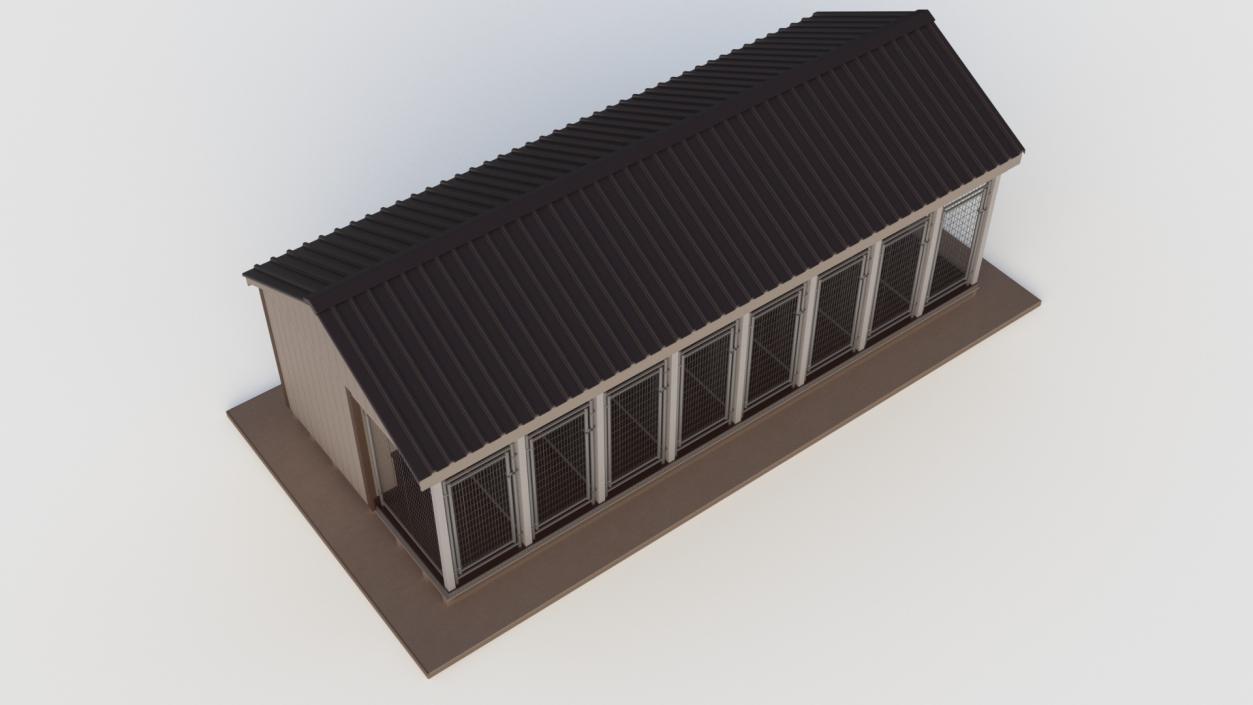 Outdoor Dog Kennels For 8-Box 3D model