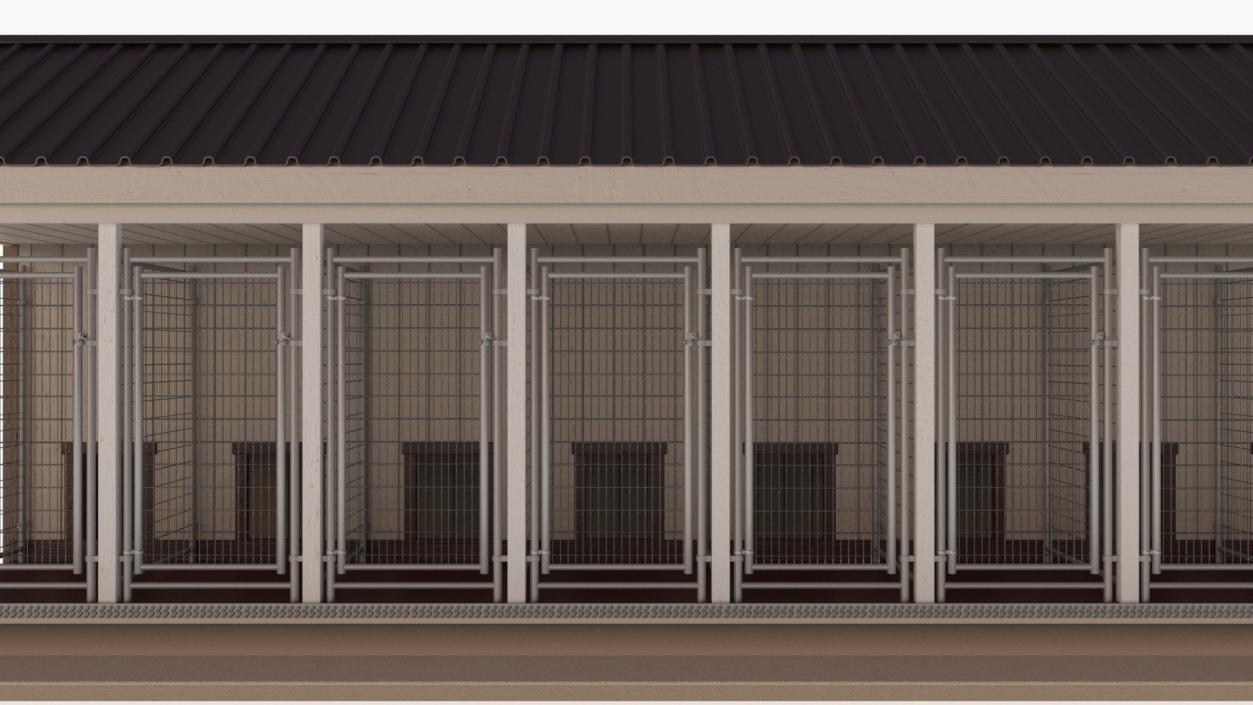 Outdoor Dog Kennels For 8-Box 3D model