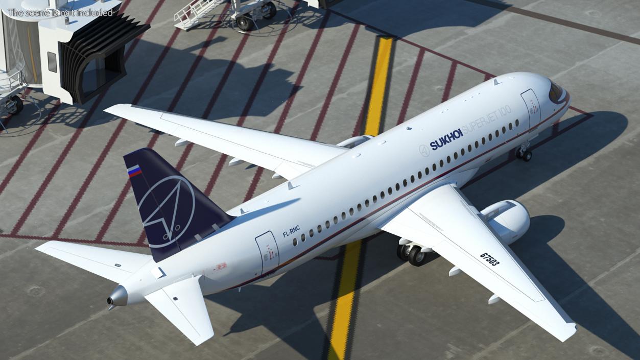 Sukhoi Superjet 100 95lr 3D model