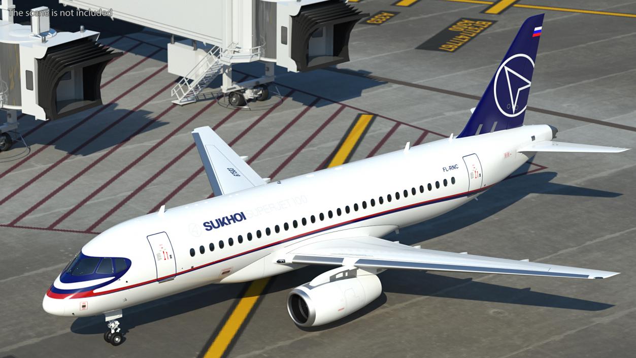 Sukhoi Superjet 100 95lr 3D model