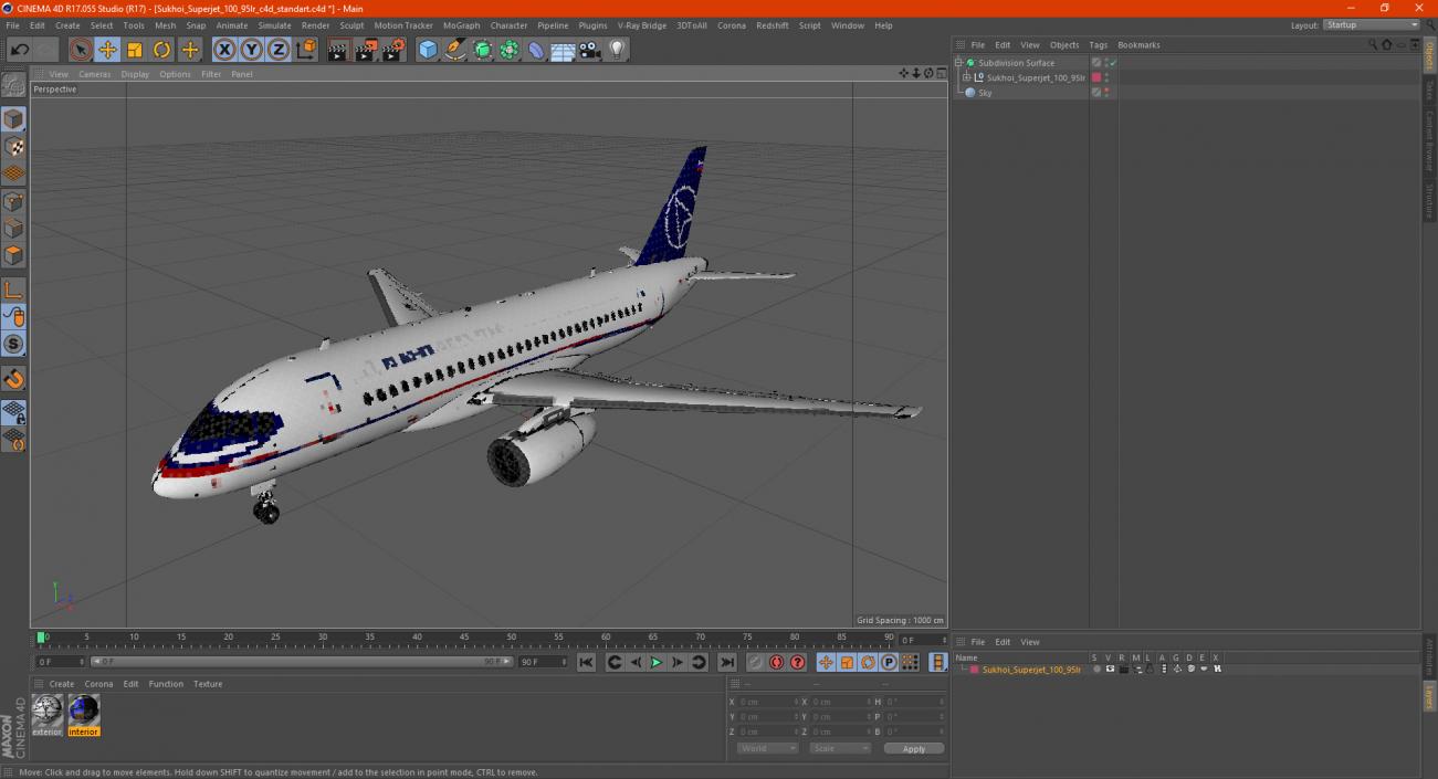 Sukhoi Superjet 100 95lr 3D model