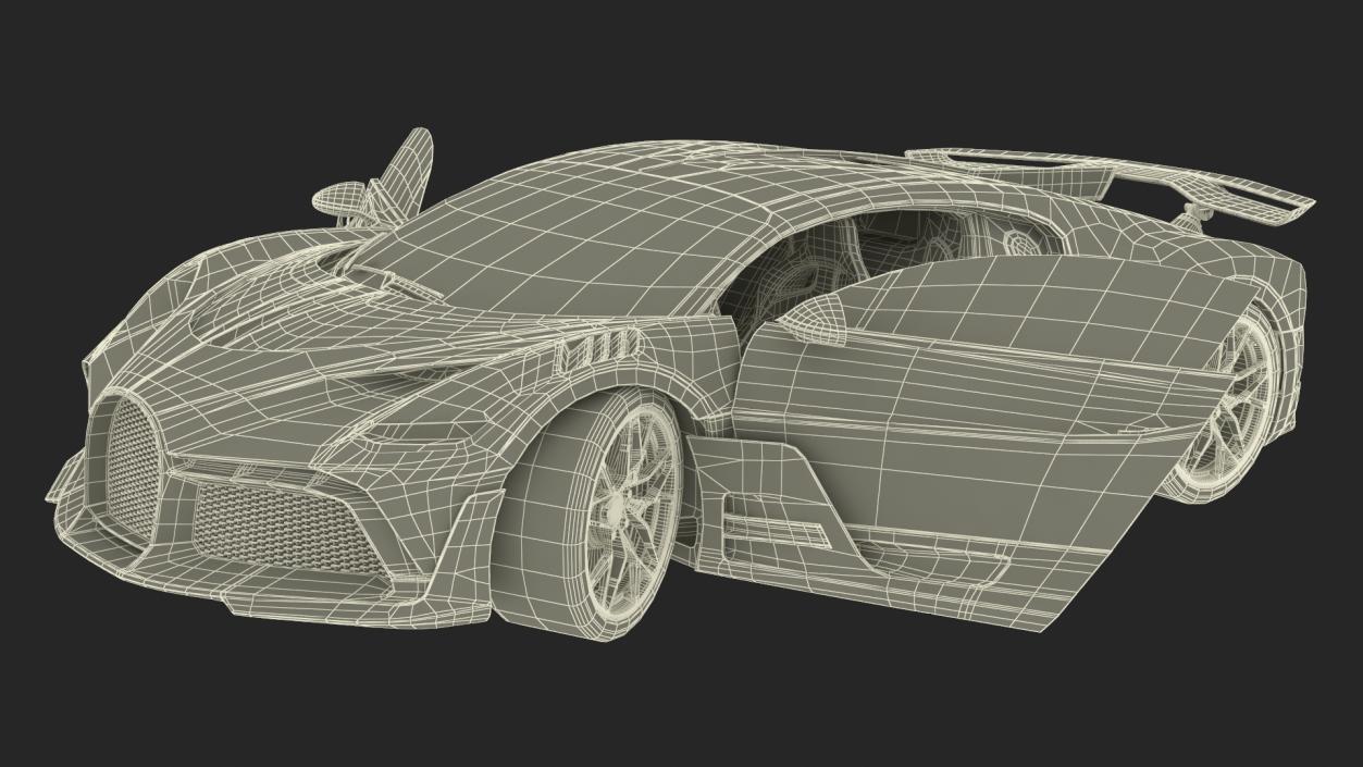 Luxury Car White Rigged for Maya 3D