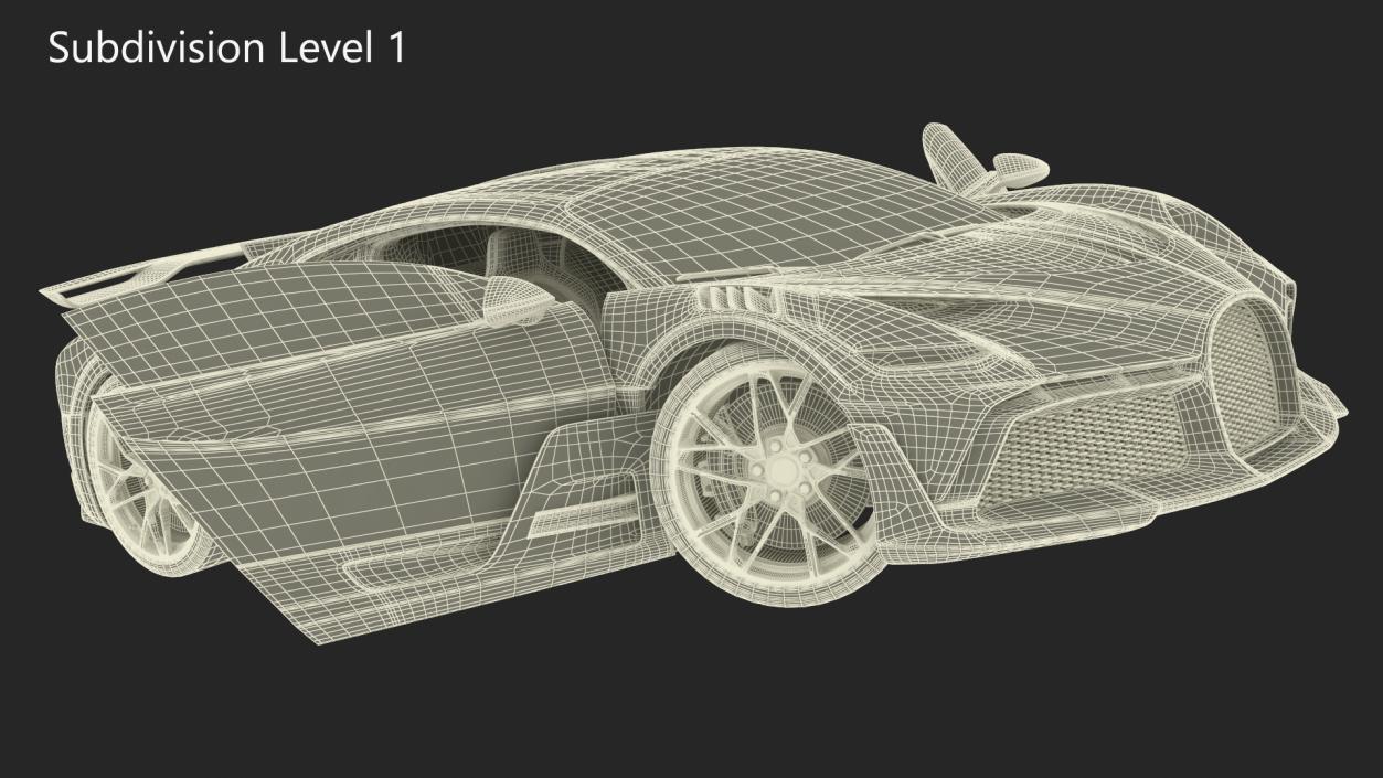 Luxury Car White Rigged for Maya 3D