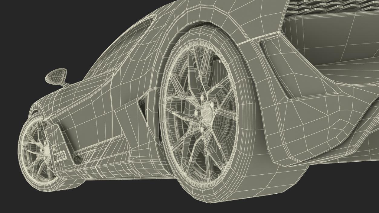 Luxury Car White Rigged for Maya 3D