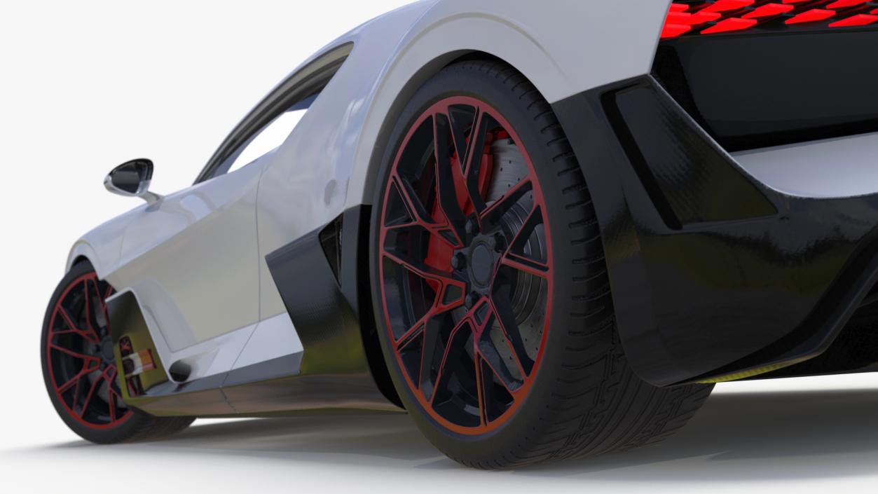 Luxury Car White Rigged for Maya 3D