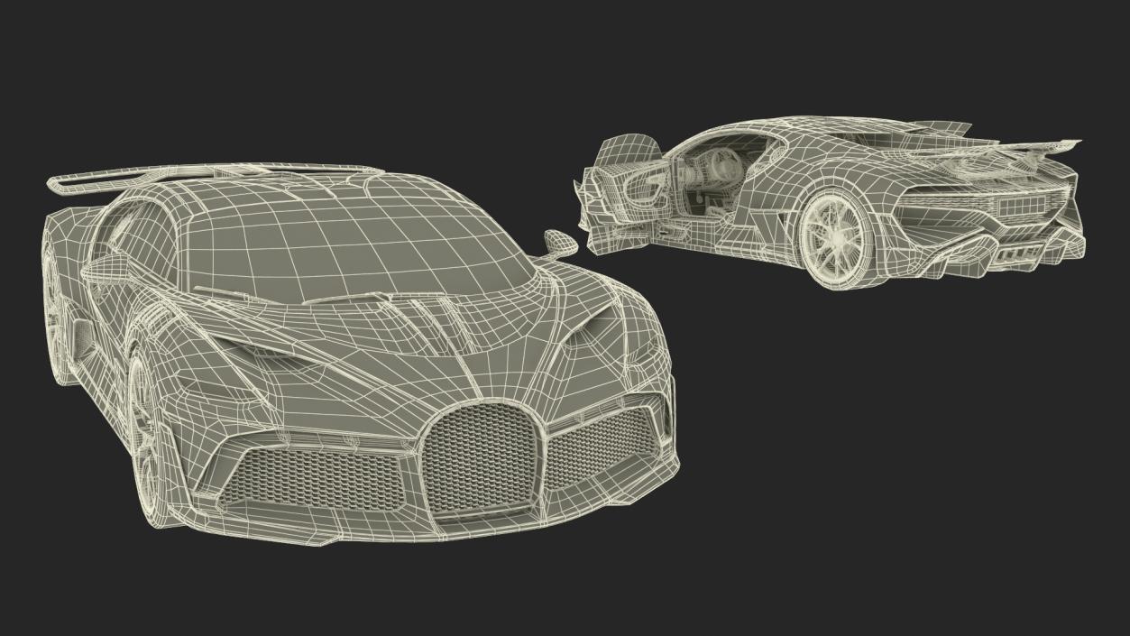 Luxury Car White Rigged for Maya 3D