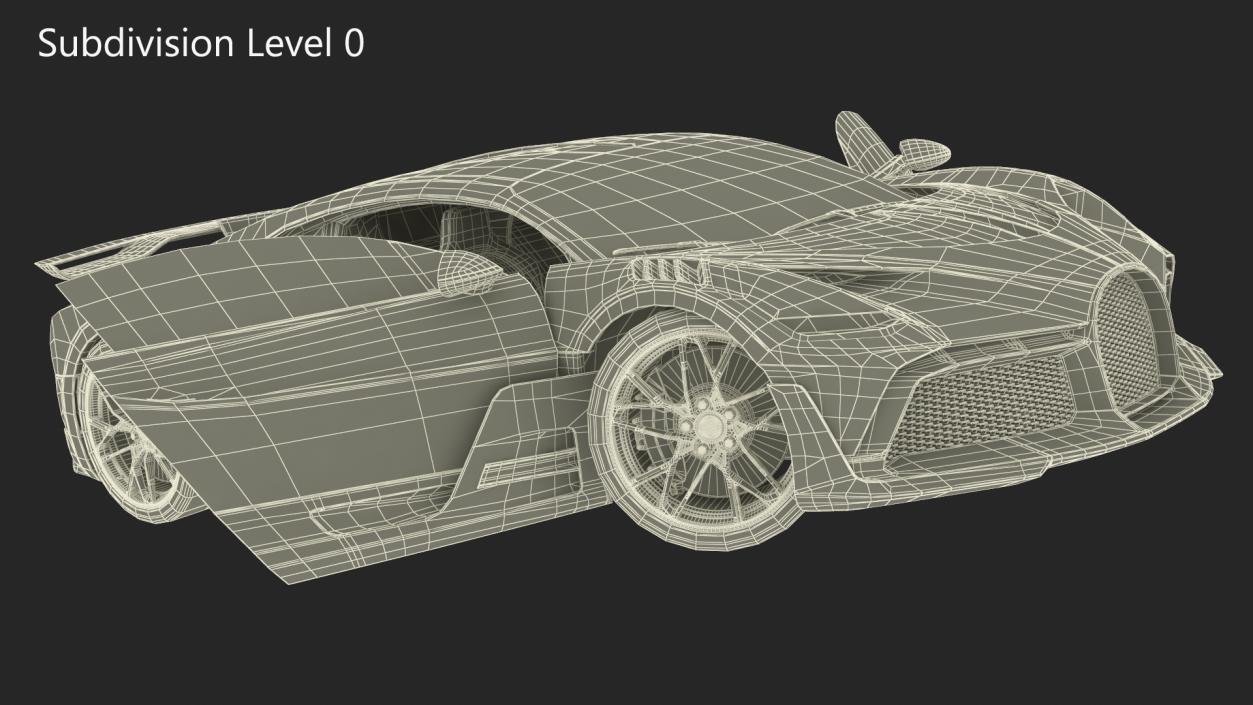 Luxury Car White Rigged for Maya 3D