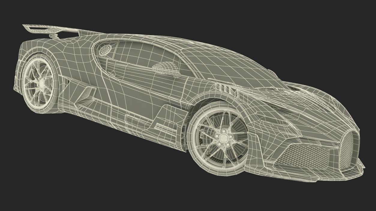 Luxury Car White Rigged for Maya 3D