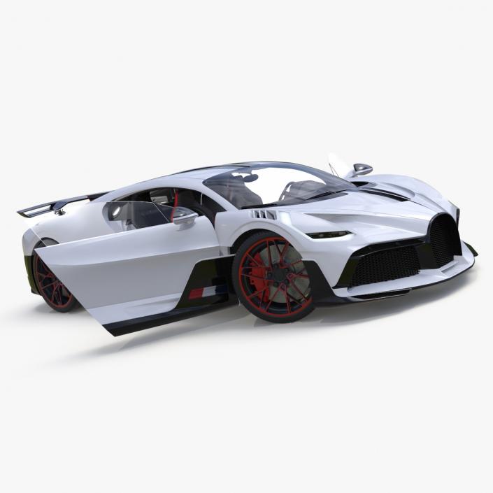 Luxury Car White Rigged for Maya 3D