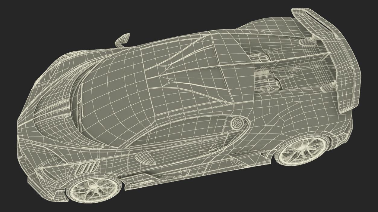 Luxury Car White Rigged for Maya 3D