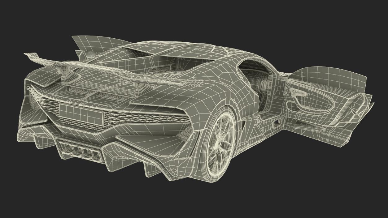 Luxury Car White Rigged for Maya 3D