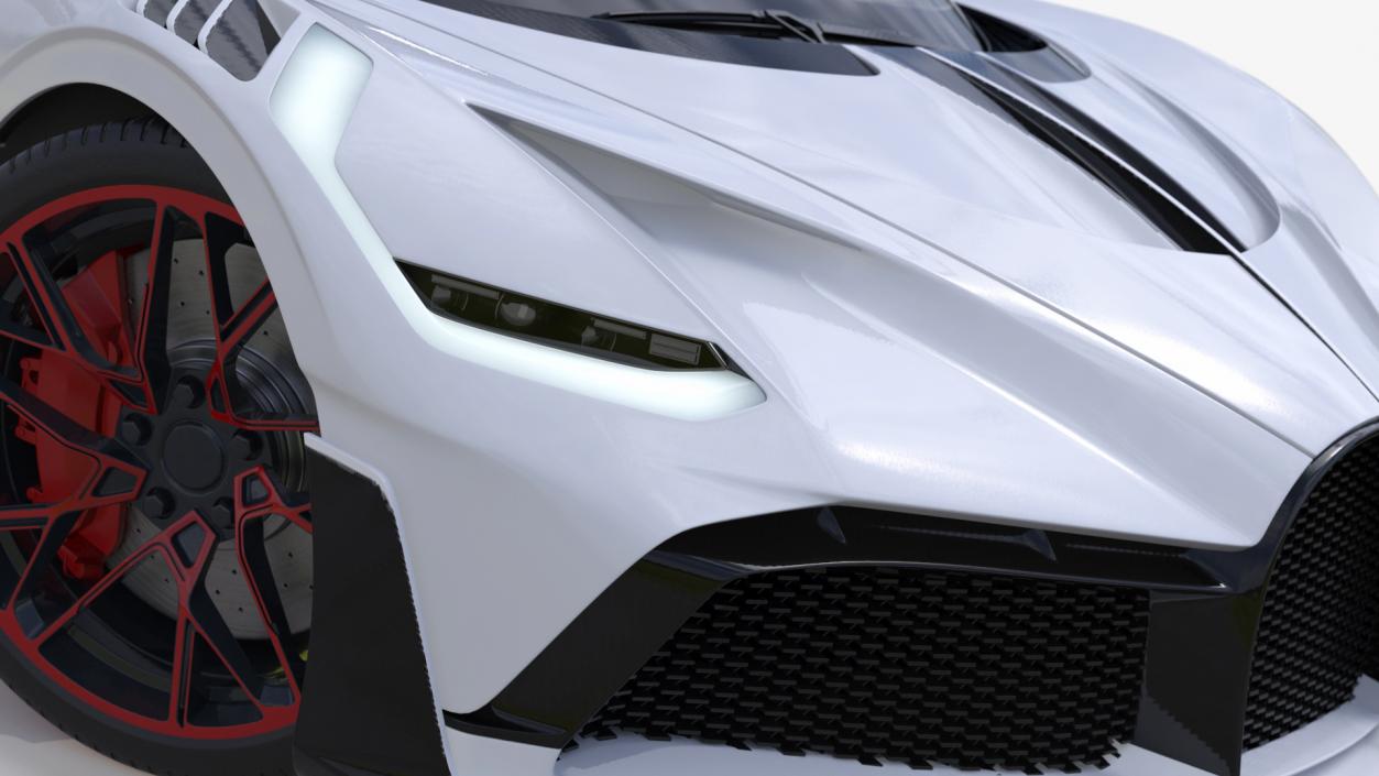 Luxury Car White Rigged for Maya 3D