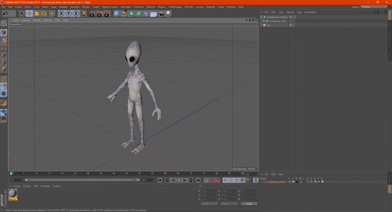 Humanoid Alien 3D model