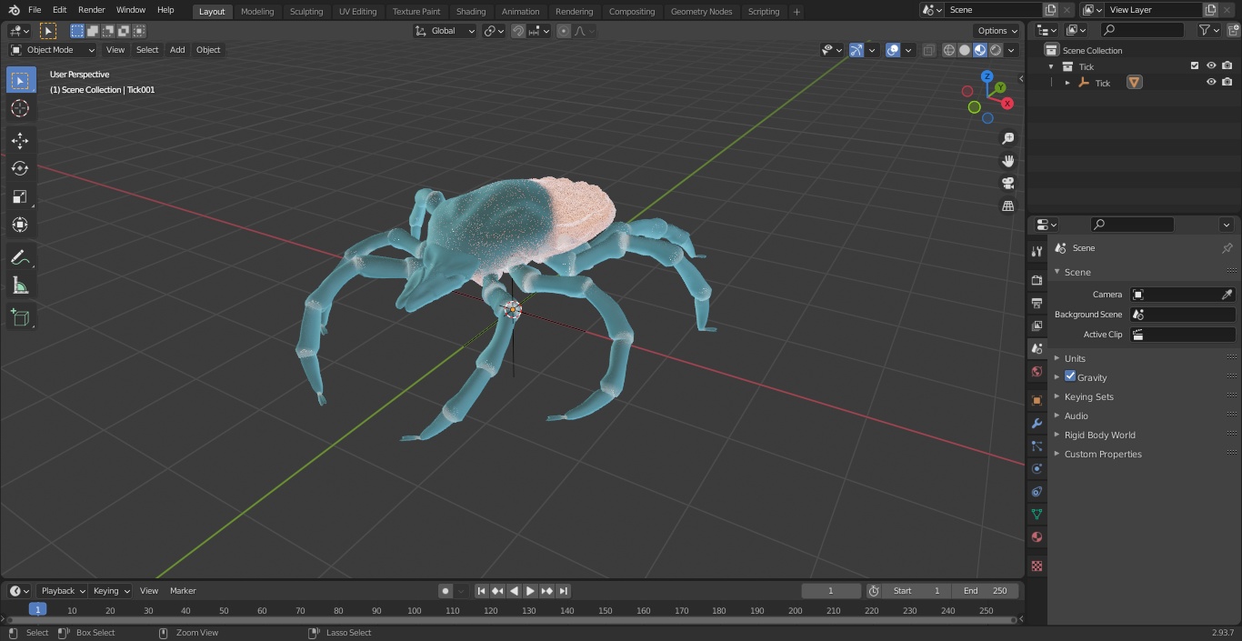 3D model Tick