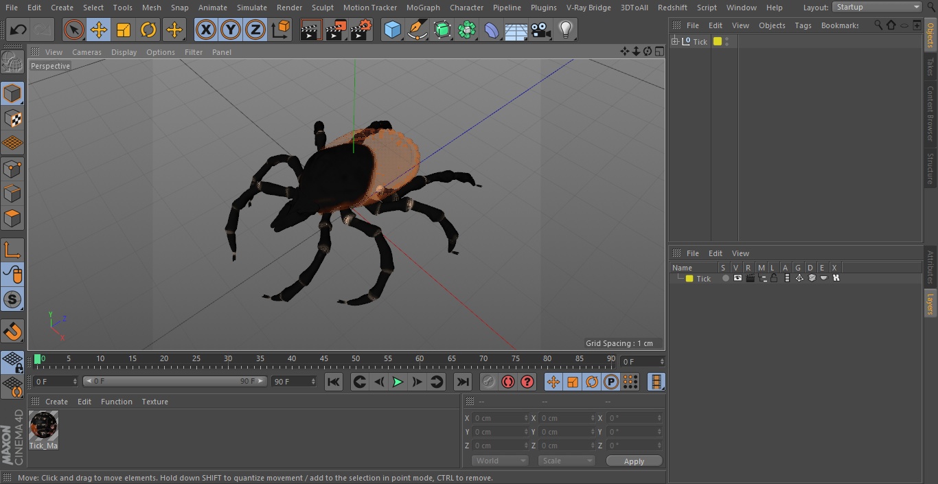 3D model Tick