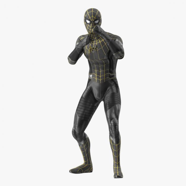 3D Spiderman Black Suit Rigged for Cinema 4D