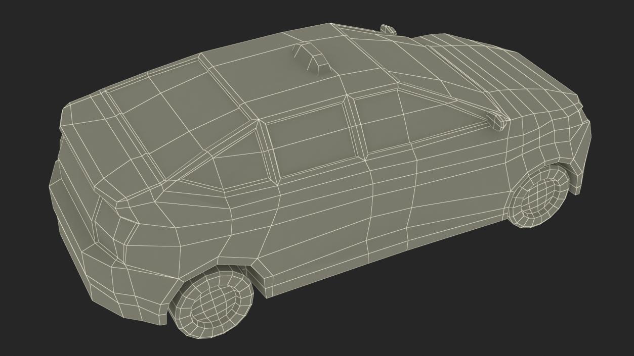 3D model Low Poly Stylized Model Taxi 2