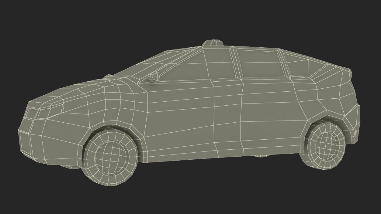 3D model Low Poly Stylized Model Taxi 2