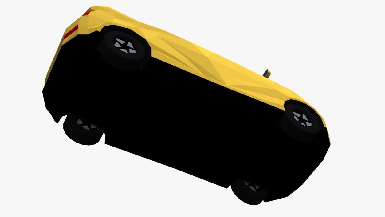 3D model Low Poly Stylized Model Taxi 2