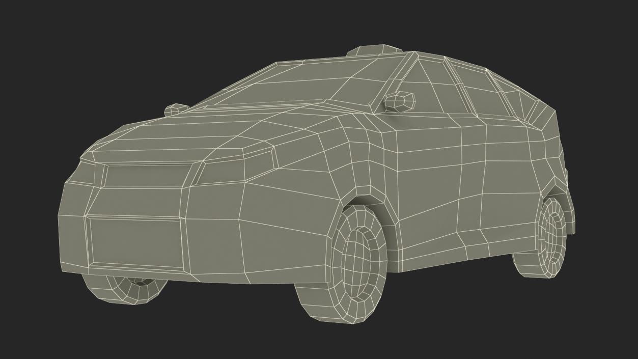 3D model Low Poly Stylized Model Taxi 2